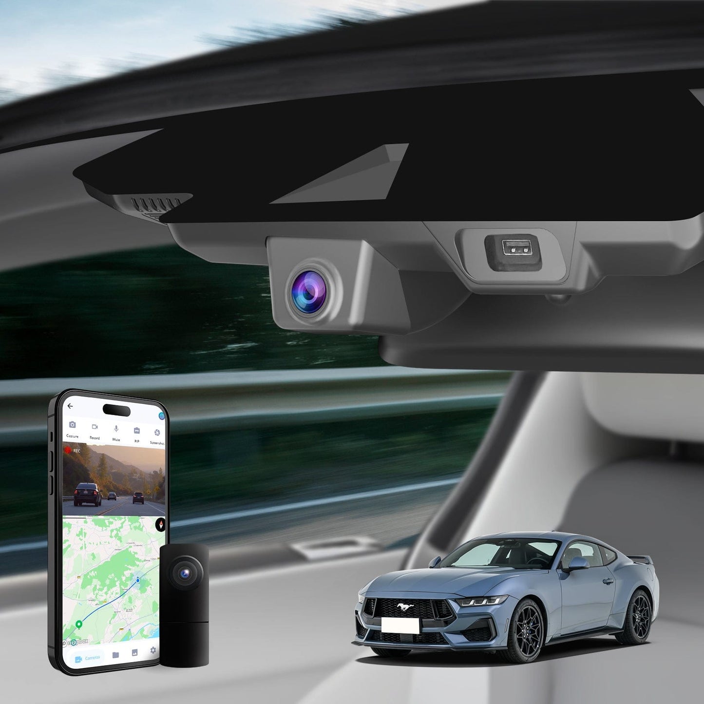 Fuvymyt OEM-Fit 4K Dash Cam for Ford (F-150, F-250, F-350, Mustang Mach-E | 2019–2025)