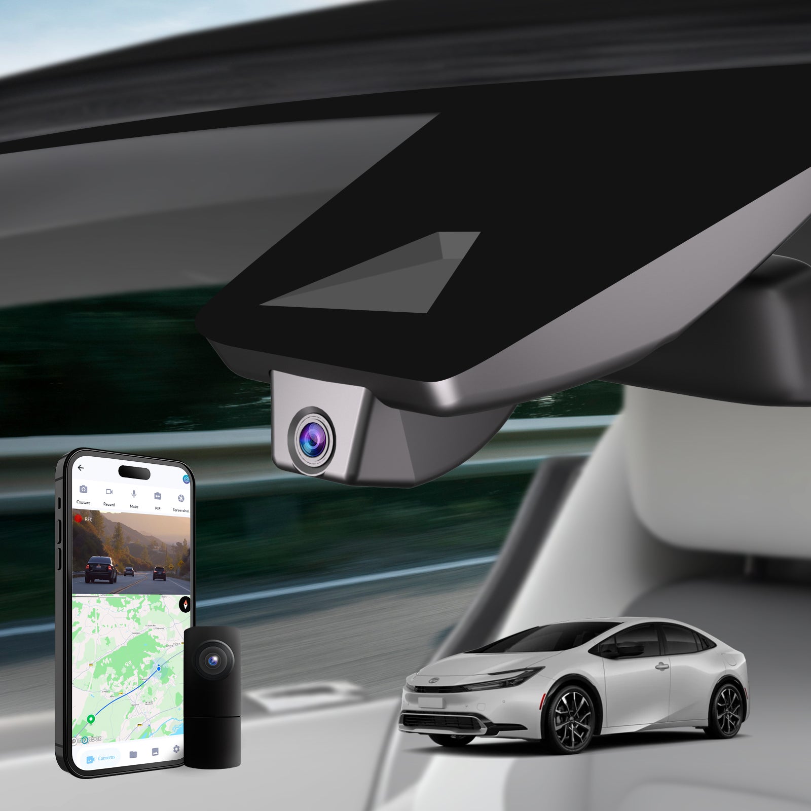 OEM 4K Dashcam for Toyota | Fits Tacoma, Tundra, RAV4, Prius, Camry & Corolla