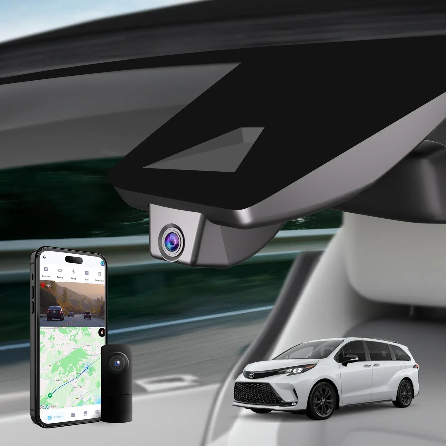Premium 4K OEM Dash Cam for Toyota Sienna | Invisible Dashcam [2021-2025]