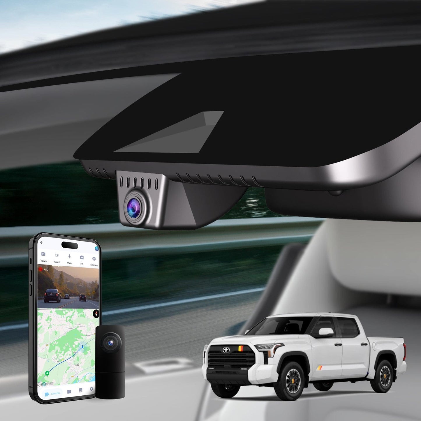 OEM 4K Dashcam for Toyota | Fits Tacoma, Tundra, RAV4, Prius, Camry & Corolla