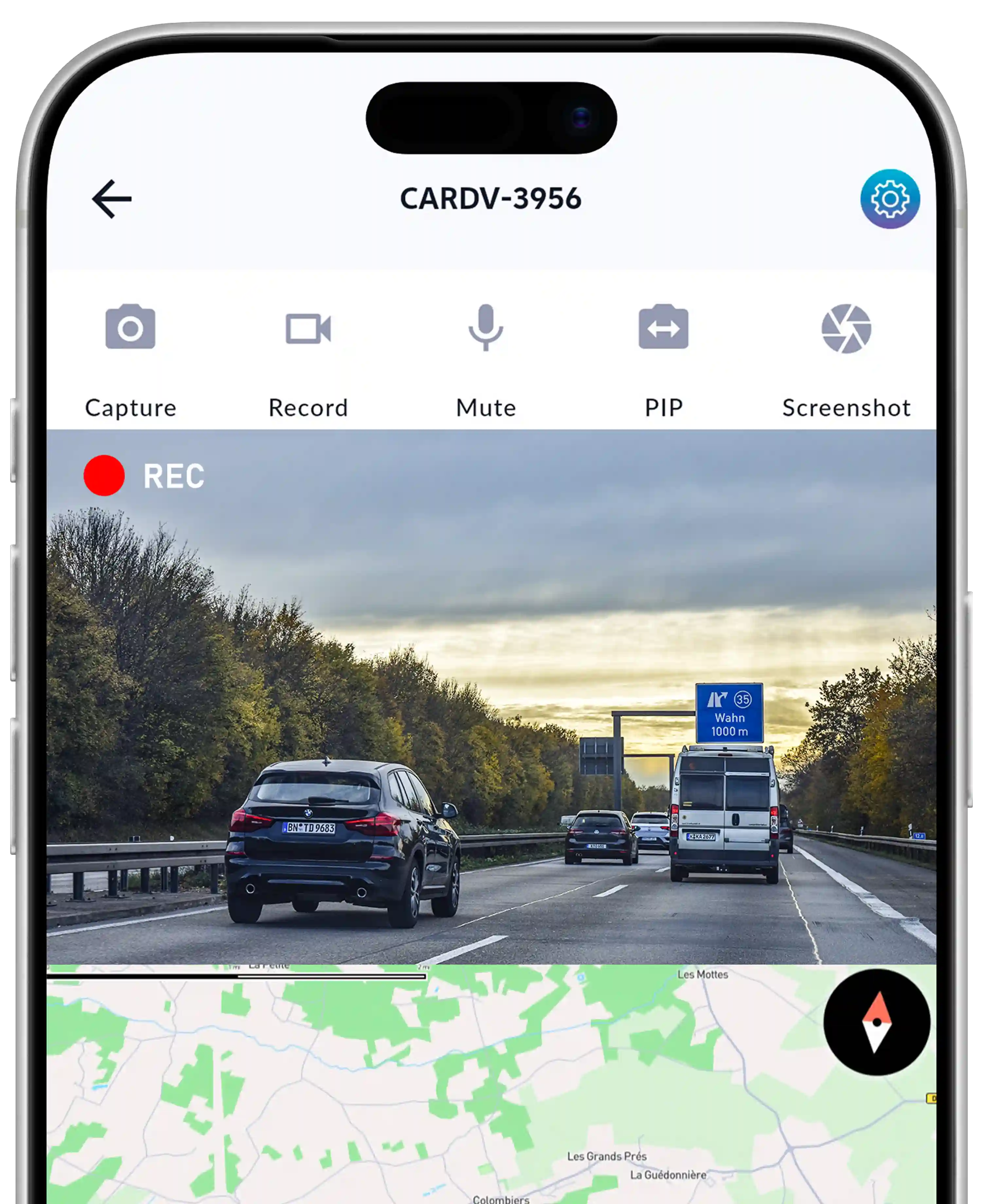 Fuvymyt app dashboard - wireless footage access