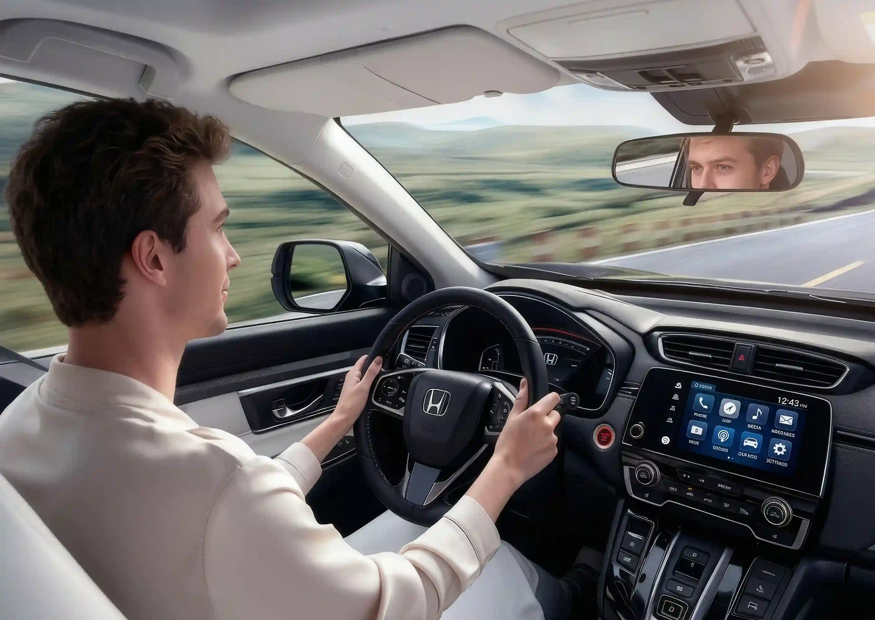Fuvymyt camera hidden behind vehicle mirror - invisible dash cam design